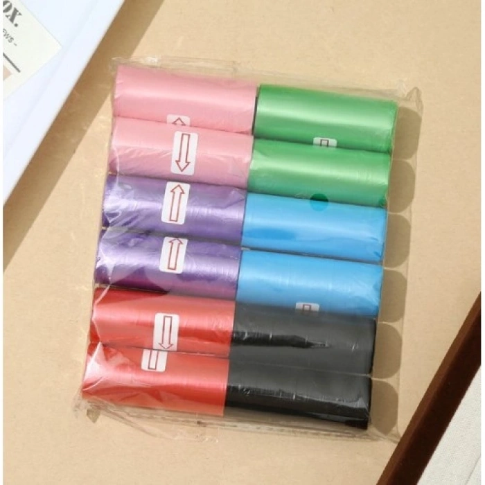 VipMarketim 12li Köpek Dışkı Poşeti Düz Renkli Set