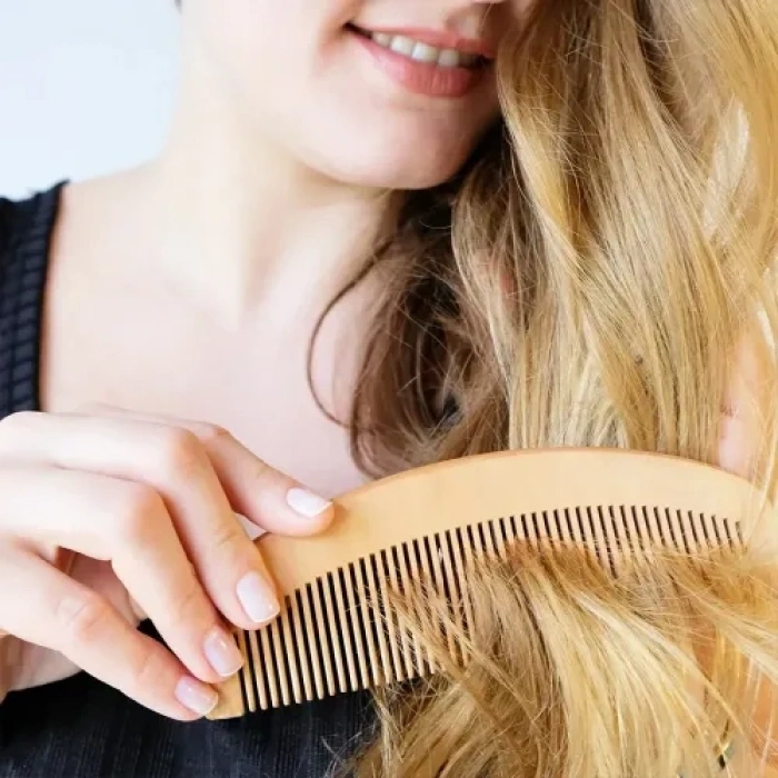 VipMarketim 12li Oval Dar Dişli Ahşap Tarak Seti