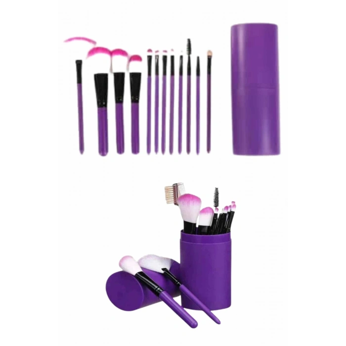 VipMarketim 12 Parça Makyaj Fırçası Yumuşak Kıllı Profesyonel Fırça Seti Yüksek Kaliteli Pürüzsüz