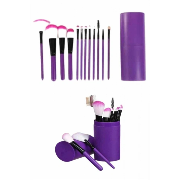 VipMarketim 12 Parça Makyaj Fırçası Yumuşak Kıllı Profesyonel Fırça Seti Yüksek Kaliteli Pürüzsüz