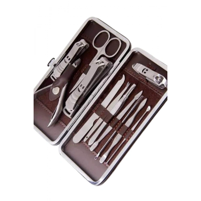 VipMarketim 12 Parça Manikür Pedikür Seti Tırnak Bakımı Nasır Temizleme El Ayak Bakımı