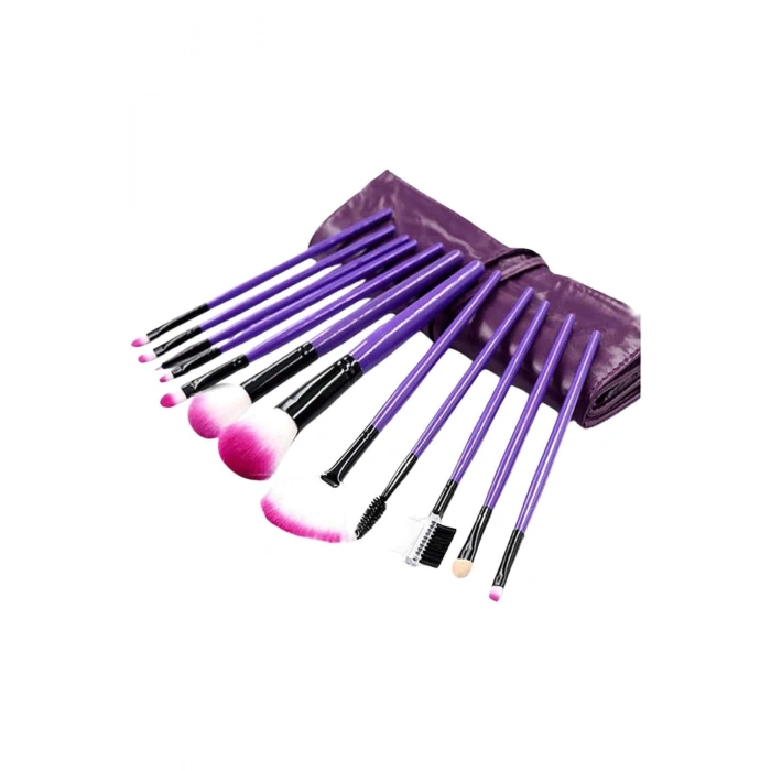 VipMarketim 12 Parça Yumuşak Uçlu Makyaj Fırça Set-Göz ve Yüz Makyajı İçin Fırça Seti Profesyonel Makyaj Seti