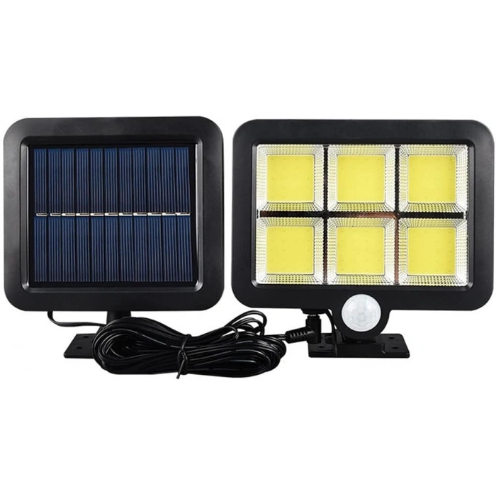 VipMarketim 120 Cob Led Solar Panelli 3 Modlu Duvar Lambası
