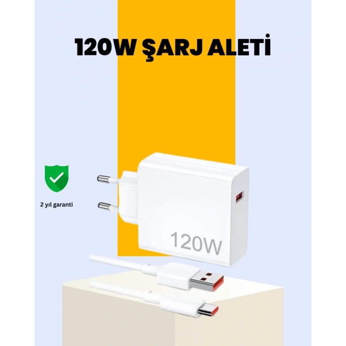 VipMarketim 120 Watt Type C Hızlı Şarj Cihazı Reno 4 5 6 Uyumlu
