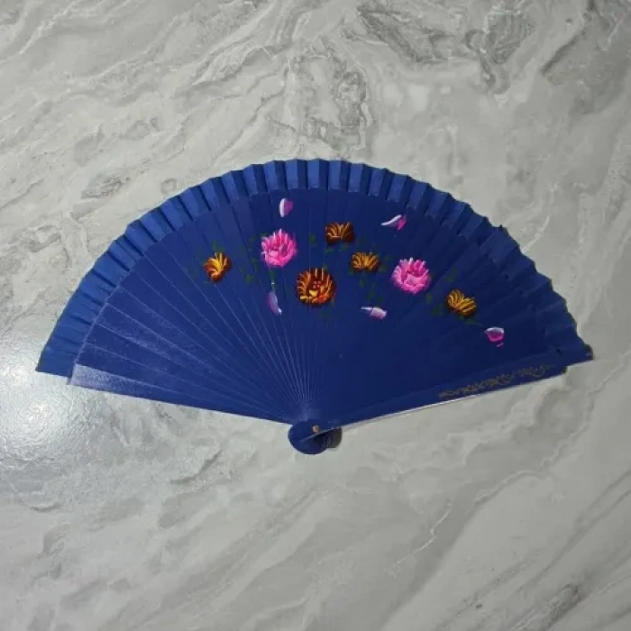 VipMarketim 12li Bambu Çift Taraflı Renkli Yelpaze