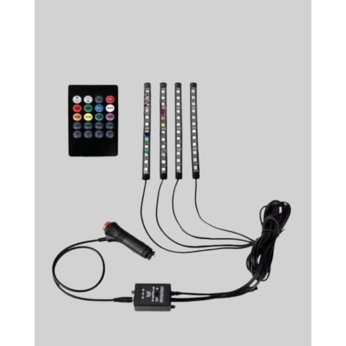 VipMarketim 12V LED Işık Seti – Kumandalı ve Renk Ayarlı