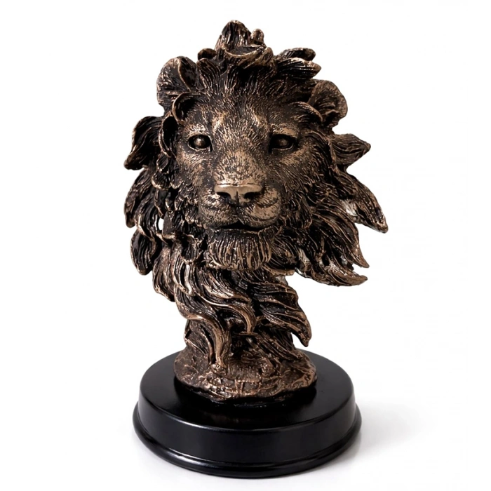 VipMarketim 13x9 cm Polyester Aslan Büstü