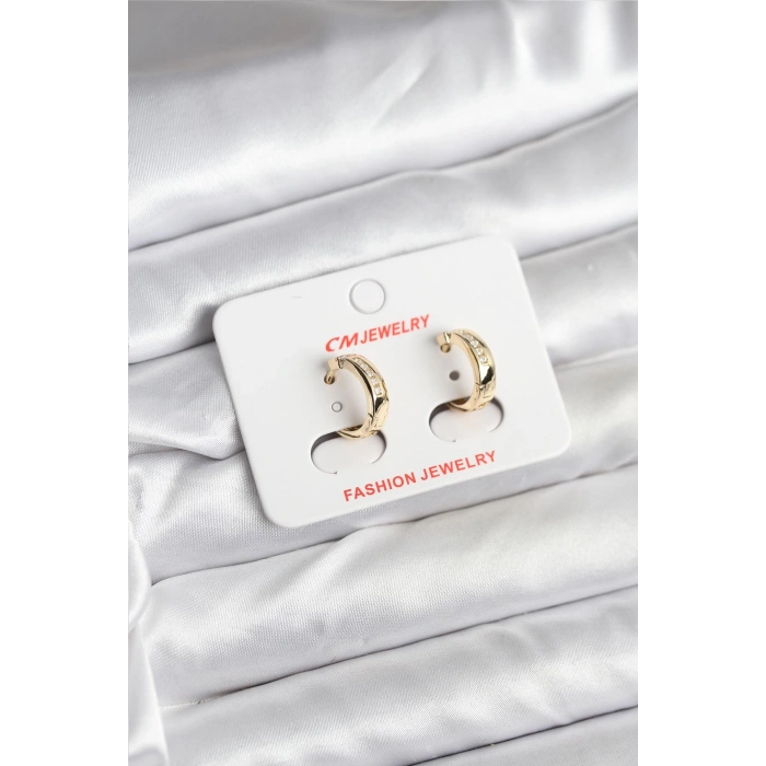 VipMarketim 14K Gold Renk Kaplama CM Kadın Küpe 5886