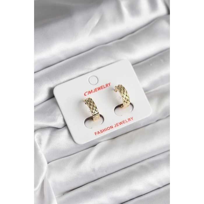 VipMarketim 14K Gold Renk Kaplama CM Kadın Küpe 5886