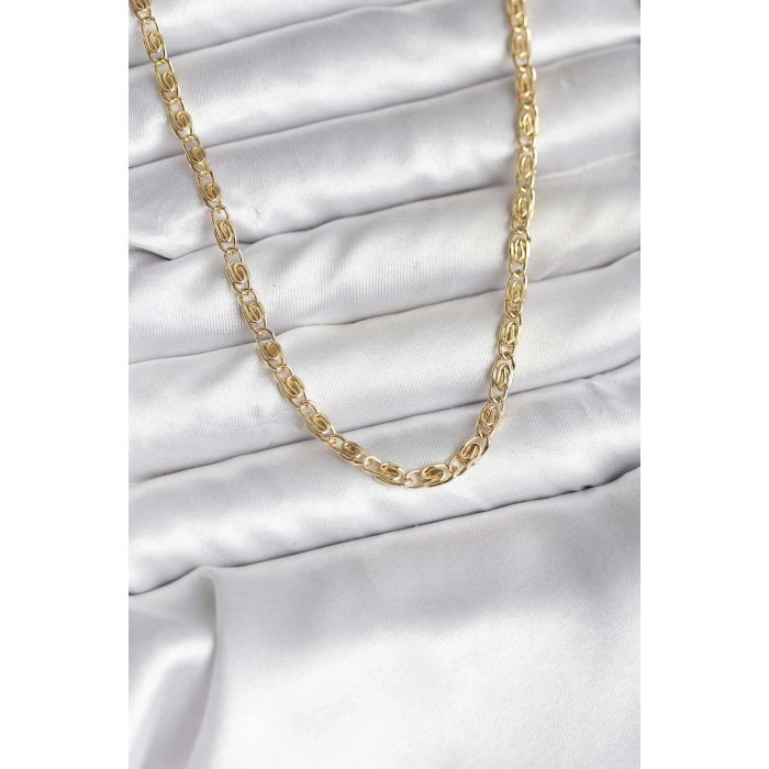 VipMarketim 14K Gold Renk Kaplama Zincir Model CM Kadın Kolye 5886