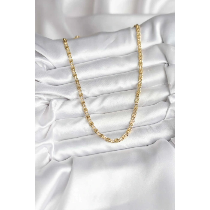VipMarketim 14K Gold Renk Kaplama Zincir Model CM Kadın Kolye 5886
