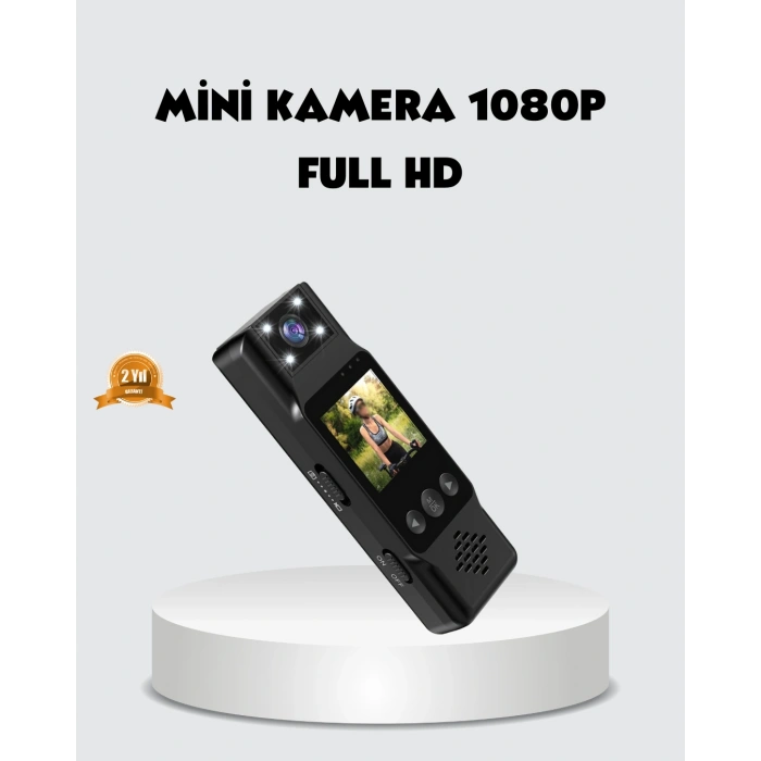 VipMarketim 180 Derece Dönebilen Mini Kamera Full HD TFT Ekran Hareket Sensörlü