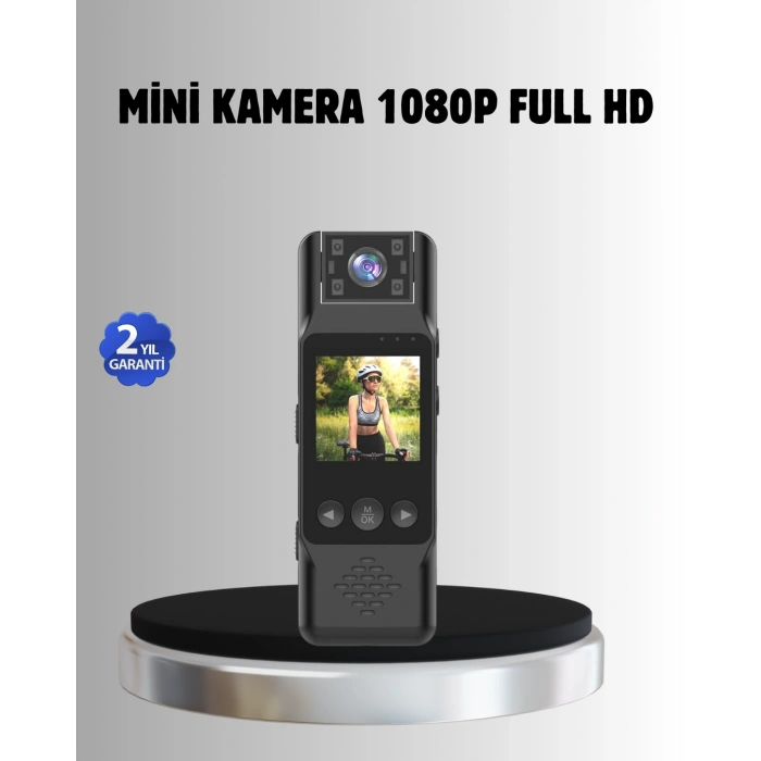 VipMarketim 180° Döner Lensli Mini Kamera 1080P Full HD Hareket Algılama 1200mAh