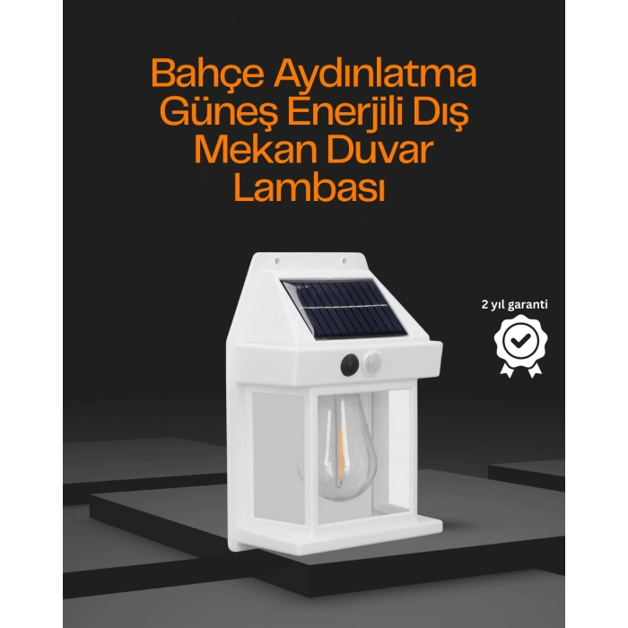 VipMarketim 1800 mAh Pilli Solar Duvar Aydınlatma