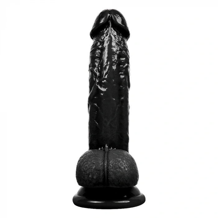 VipMarketim 19CM Gerçekçi Siyah Dildo Yapay Penis