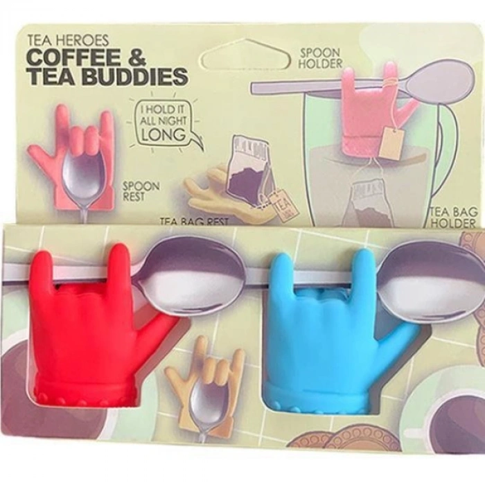VipMarketim 2li Silikon Tutucu Çay ve Kahve Aksesuar Seti