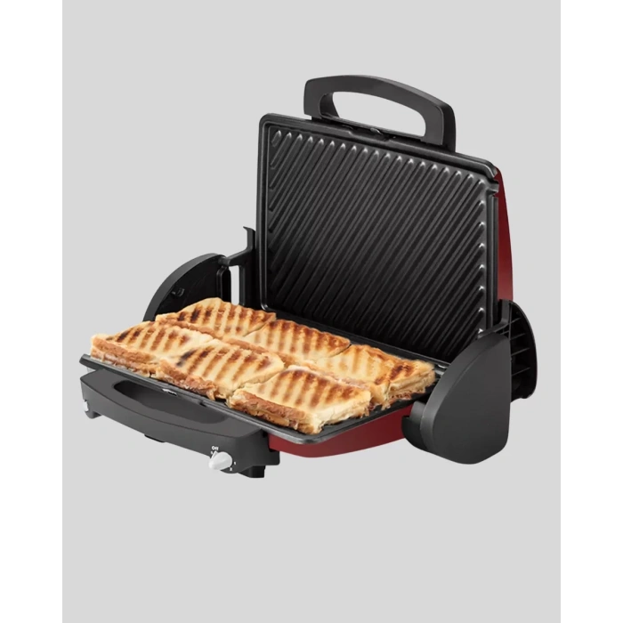 VipMarketim 2000 Watt Tost Makinesi 6 Dilim Kapasiteli Döküm Plakalı Üç Kademeli Isı Ayarlı