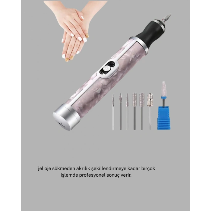 VipMarketim 20.000 RPM Tırnak Matkabı + Mini LED Oje Kurutma Cihazı Seti