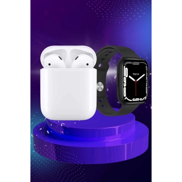 VipMarketim 2025 Model Akıllı Saat ve 2.Nesil TWS Bluetooth Kulaklık ANC Özelliği Amoled Ekran