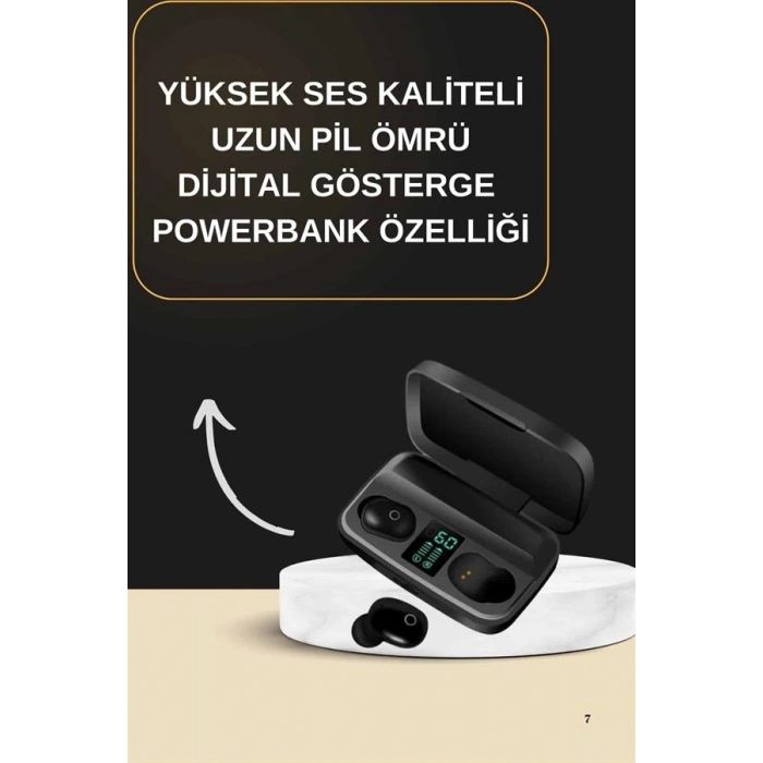 VipMarketim 2025 Yeni Model Bluetooth Kulaklık Stereo TWS Kulaklık 5.0 Bluetooth Yüksek Ses Kaliteli