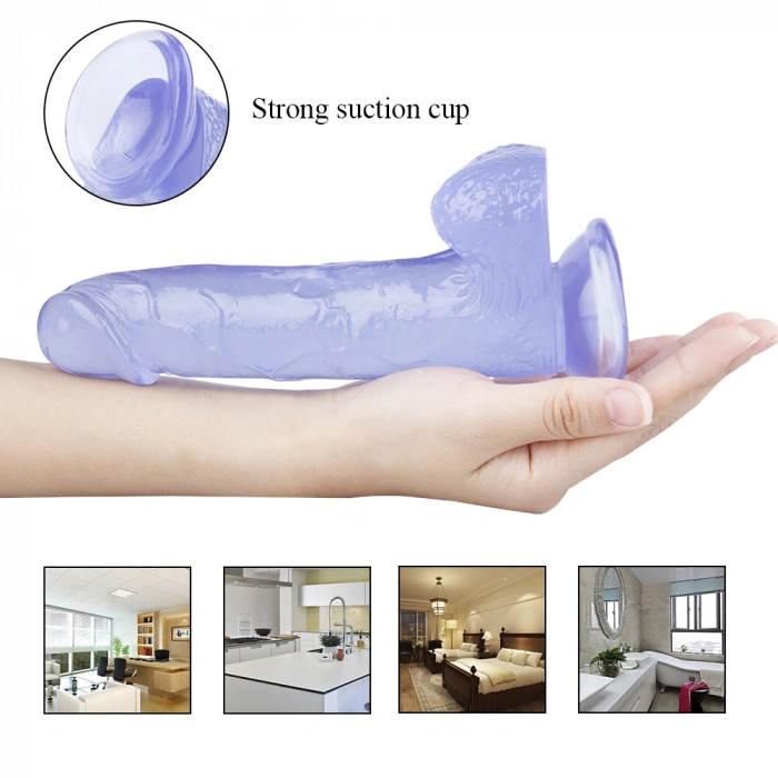 VipMarketim 20CM Gerçekçi Mor Dildo Penis