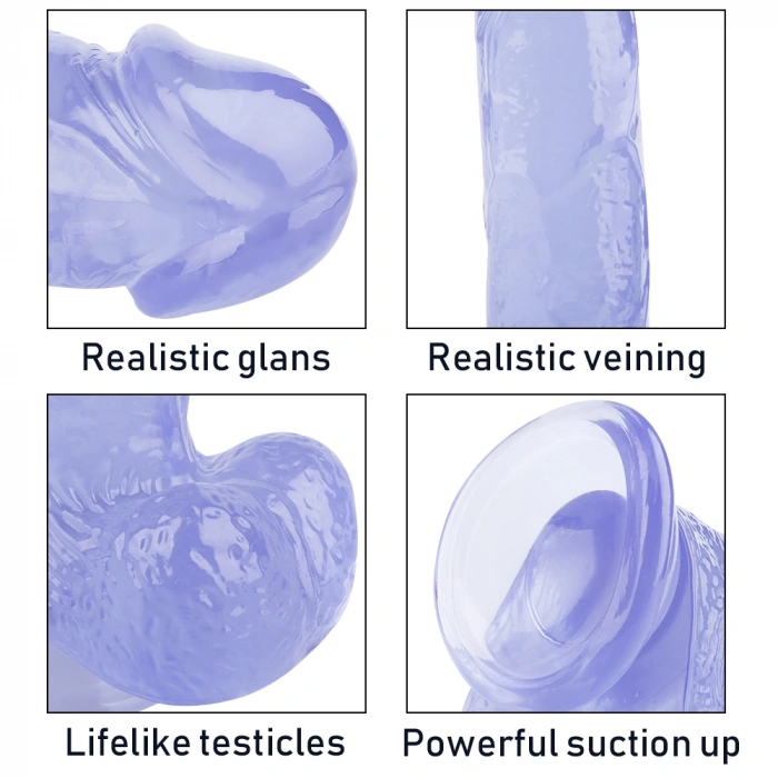 VipMarketim 20CM Gerçekçi Mor Dildo Penis
