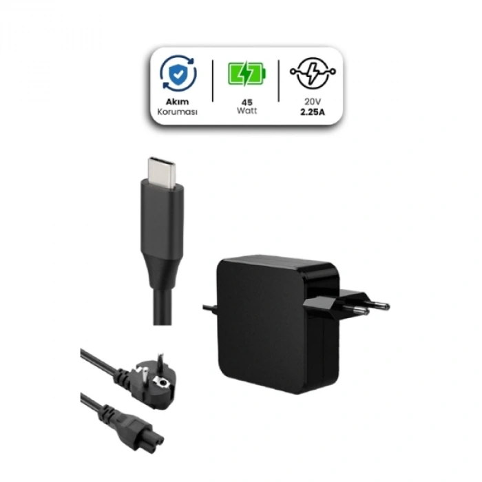 VipMarketim 20V 2.25A TYPE-C 45W LENOVO İçin Laptop Adaptör