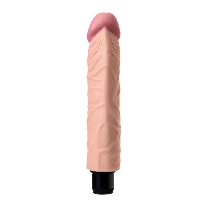 VipMarketim 22.5cm Gerçekçi Titreşimli Yumuşak Dokulu Dildo Vibratör