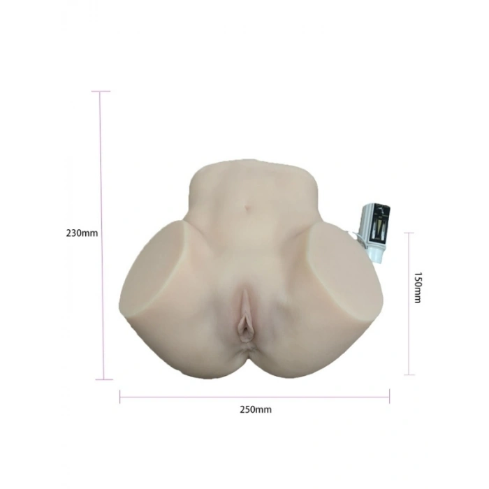 VipMarketim 23CM Titreşimli Süper Realistik Kalça Mastürbatör