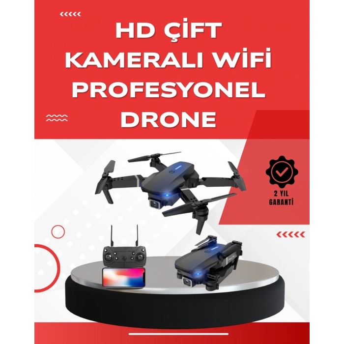 VipMarketim 2.4G 4CH Katlanabilir Drone 100 Metre Uçuş Mesafeli