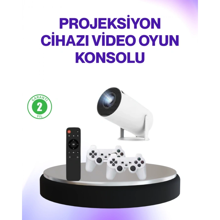 VipMarketim 2.4G Kablosuz Destekli Oyun ve Film Projeksiyonu Ev Kullanımı İçin