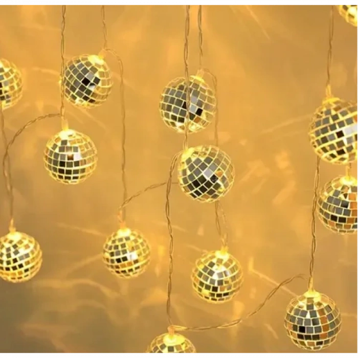 VipMarketim 2m 10 LED Pilli Disko Toplu Işık