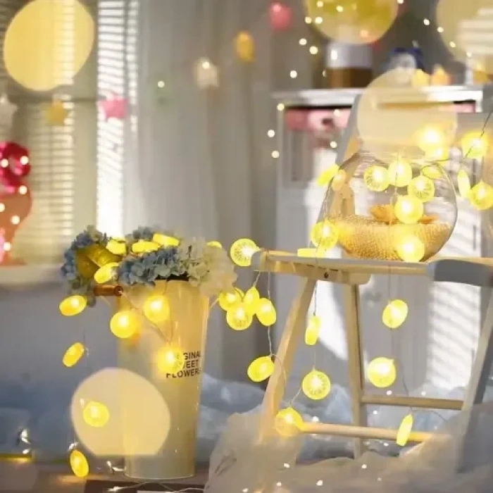 VipMarketim 2m 10 Led Pilli Limon Işık