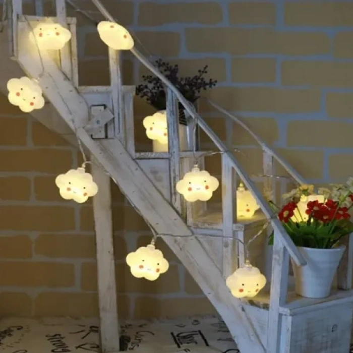 VipMarketim 2m 10lu Gülen Bulut Led