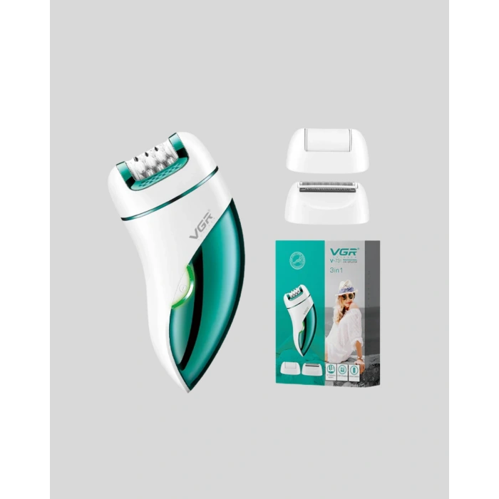 VipMarketim 3 in 1 Epilatör Metal Başlıklı IPX5 Su Geçirmez 90 Dakika Şarjlı Epilasyon Cihazı