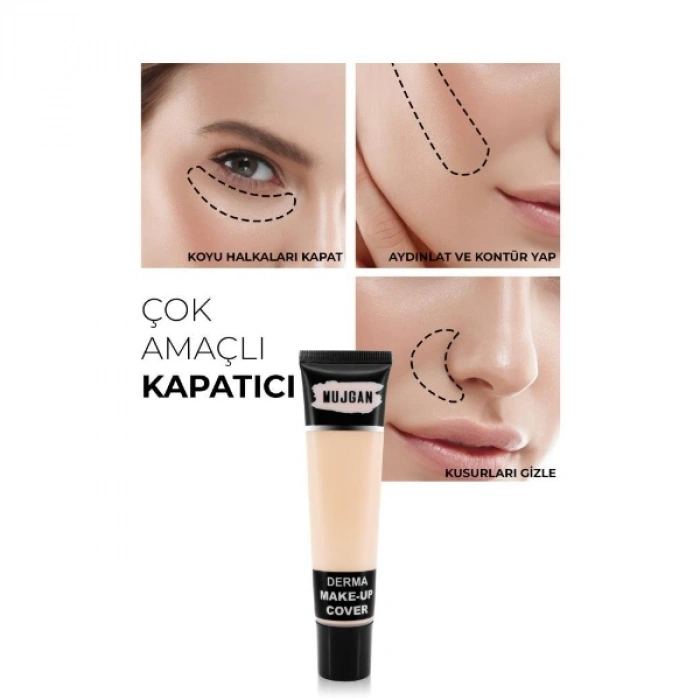 VipMarketim 3lü Derma Porselen Makyaj Tüp Kapatıcı Seti