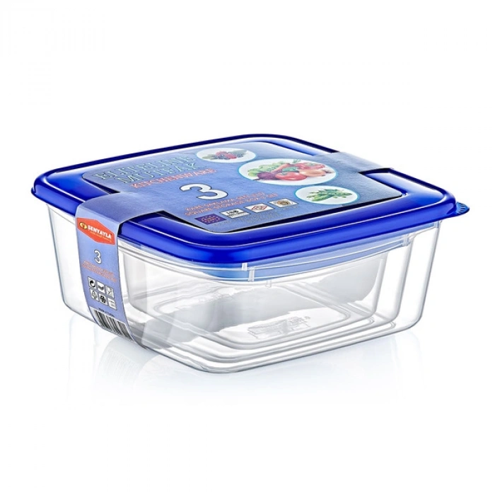 VipMarketim 3lü Kare Saklama Kabı Seti