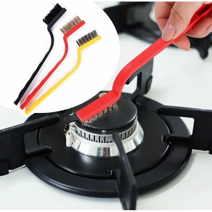 VipMarketim 3 Parça Tel Fırça Detaylı Temizlik Seti