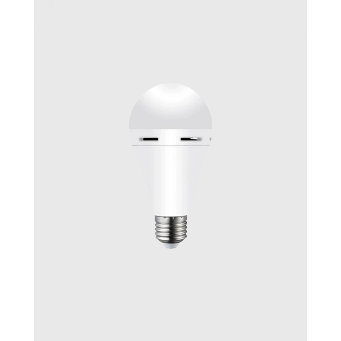 VipMarketim 30W Şarjlı LED Ampul E27 Duy %80 Enerji Tasarruflu Soğuk Beyaz