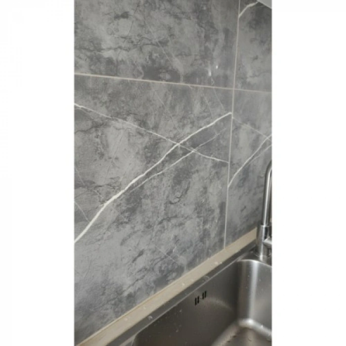 VipMarketim 30x30 Antrasit Mermer Desenli Duvar Sticker