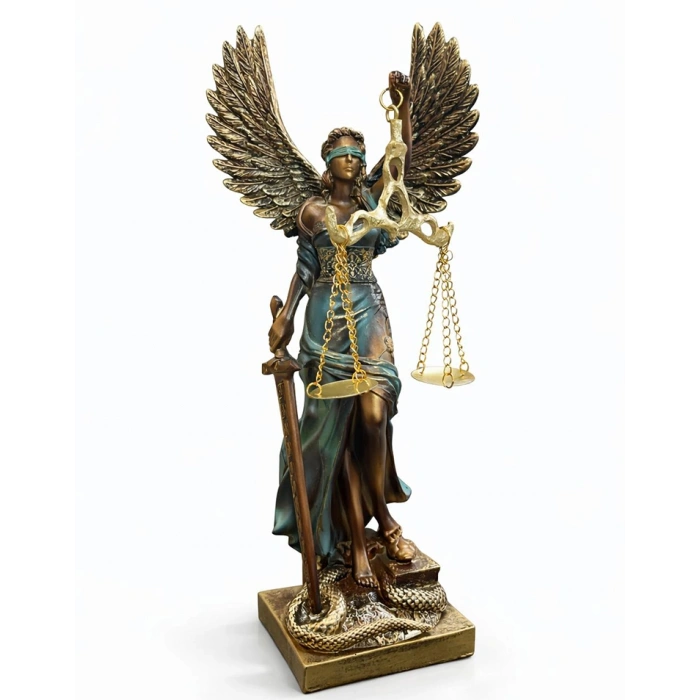 VipMarketim 30x9 cm Polyester Kanatlı Adalet Biblosu