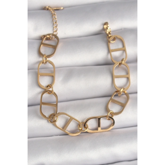VipMarketim 316L Çelik Gold Renk Kadın Bileklik 5886