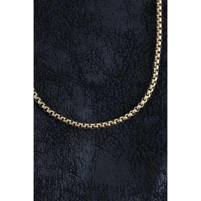 VipMarketim 316L Çelik Örme Zincir Model Gold Renk Erkek Kolye 5886