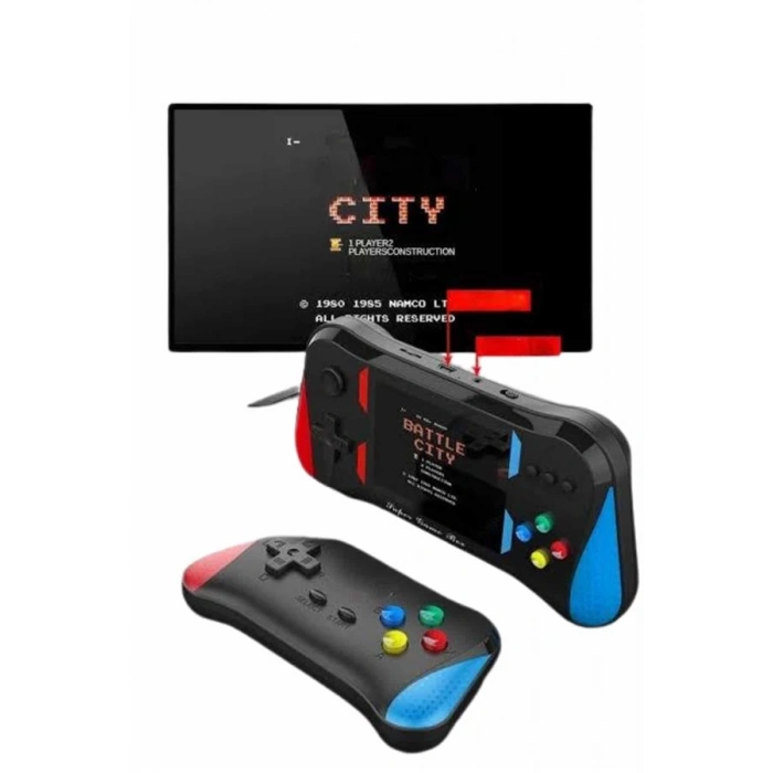 VipMarketim 3.5 İnç 500 Klasik Retro Oyun Yüklü Kollu Oyun Konsolu