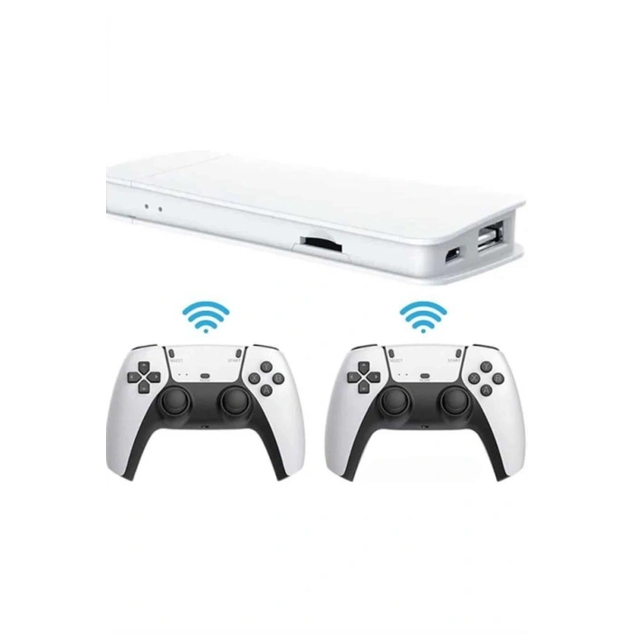 VipMarketim 3D Çift Oyun Kollu 4K HD Ekran Nostaljik 20.000 Oyunlu Beyaz Game Box