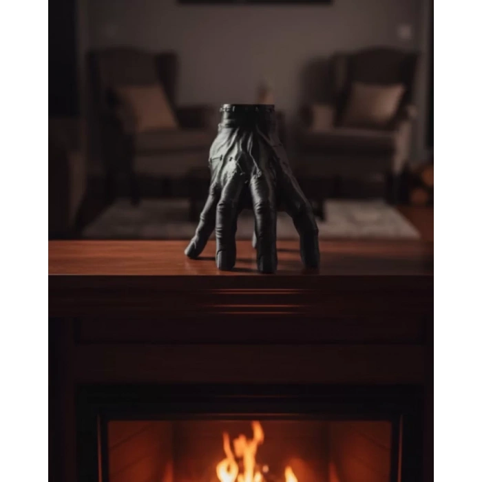 VipMarketim 3D Dekoratif Siyah El Obje 17x16 cm Gotik ve Modern Aksesuar