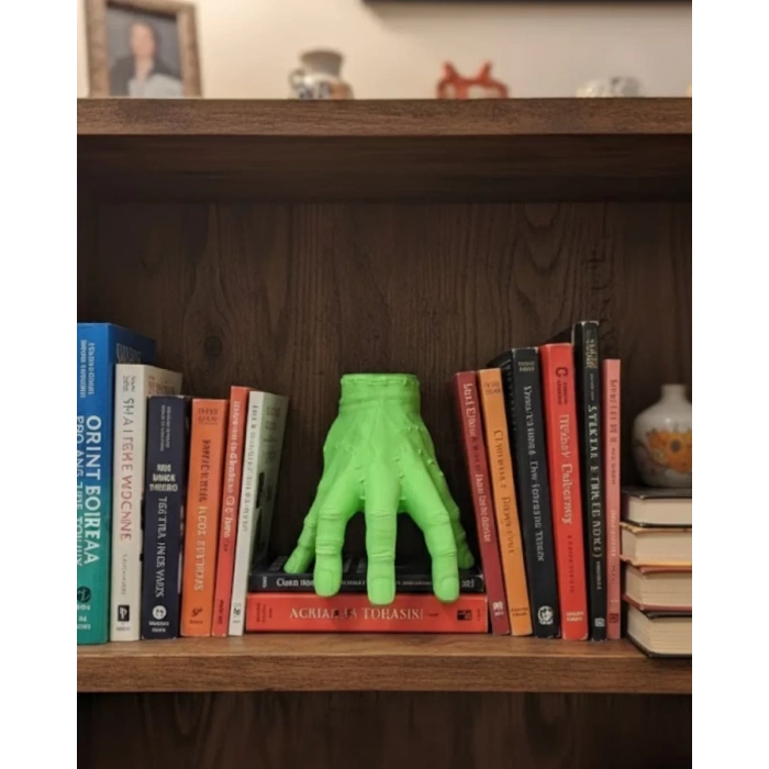 VipMarketim 3D Modern Yeşil El Heykeli 27x22 cm Raf ve Konsol Üstü Dekor