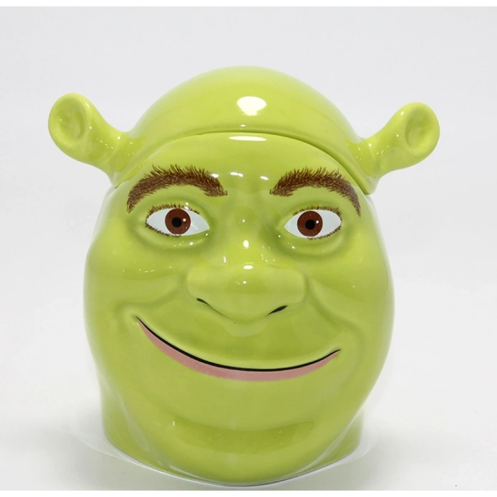 VipMarketim 3D Shrek Tasarımı Porselen Kupa Bardak (Büyük Boy)