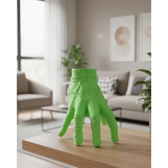 VipMarketim 3D Yeşil El Dekoratif Heykel 27x22 cm Büyük Boy Modern Tasarım