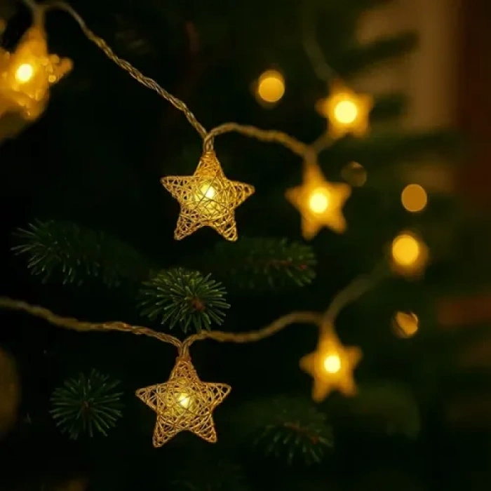 VipMarketim 3m 20 LED Pilli Yıldız Led